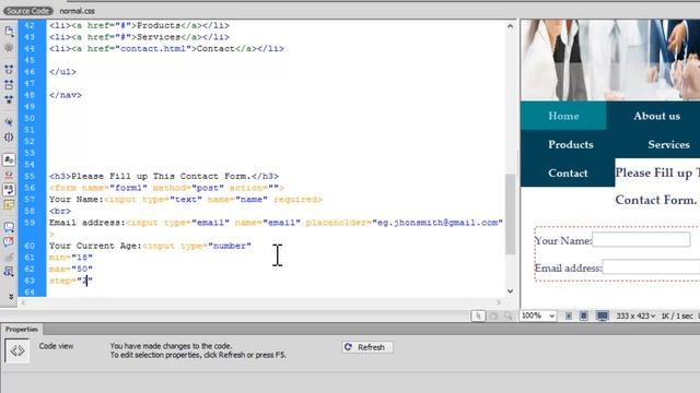 Html5 Form Tags and its Validation and Compatibility Check in all the Browsers смотреть онлайн