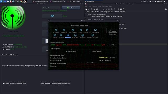 brute force attack - lấy mật khẩu wifi bằng công cụ fern Wifi cracker смотреть онлайн