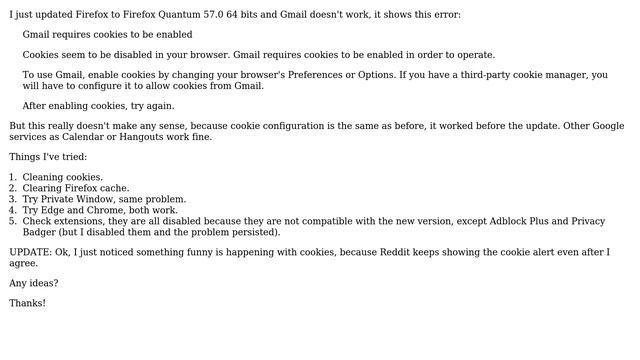 Gmail won't work on Firefox Quantum because of cookies (2 Solutions!!) смотреть онлайн