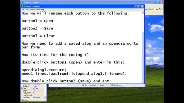 Delphi 7 Training Series #1 Simple notepad in delphi 7 смотреть онлайн
