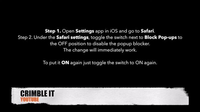 How to Turn Off the Pop Up Blocker in Safari for iPhone and iPad смотреть онлайн