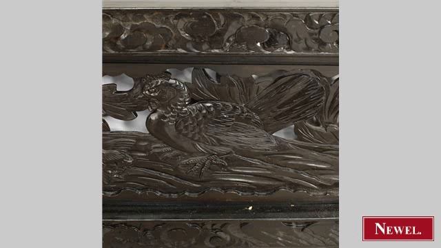 Antique Oriental Chinese style (19th Cent) ebonized wood смотреть онлайн
