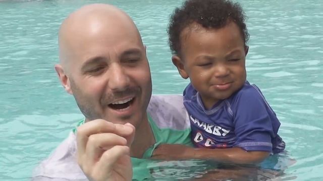 Brave Toddler JUMPS In The DEEP END! смотреть онлайн