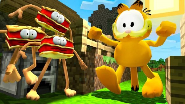 ГАРФИЛД ИЩЕТ ЛАЗАНЬЮ! ГАРФИЛД ПРЯТКИ В МИРЕ МАЙНКРАФТ В Garry`s Mod