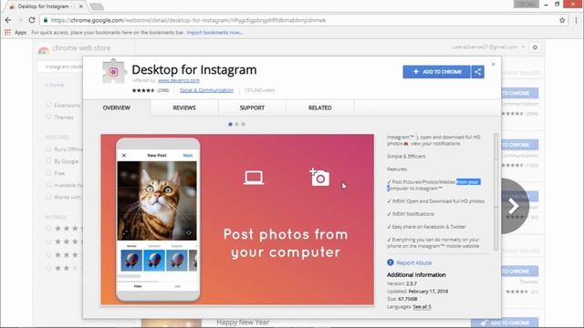 Instagram On Desktop with Chrome смотреть онлайн