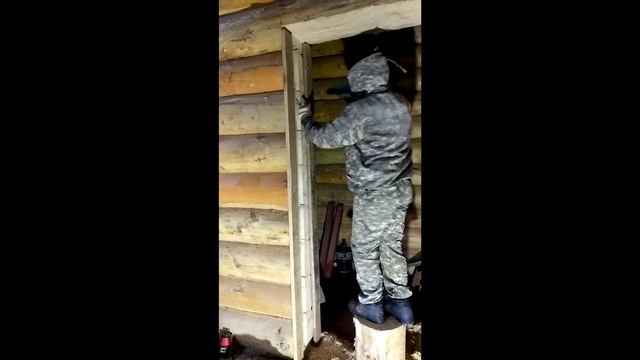 Установка обсадной коробки. Изготовление лысок под наличники для дома из рубленного бревна смотреть онлайн