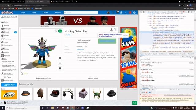 COMO GANHAR O ITEM (Monkey Safari Hat) DE GRAÇA PELO PC NO ROBLOX!! 😱 | ROBLOX смотреть онлайн