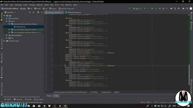 20. VerticalScrollView Demo for AndroidX in Android Studio 3.3 | Basic Android Tutorials | ChiKhu19 смотреть онлайн