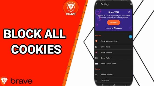 How To Block All Cookies On Brave Private Web Browser App смотреть онлайн