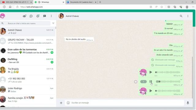 WhatsApp y 2 páginas más Personal Microsoft Edge 2023 08 27 21 35 50 смотреть онлайн