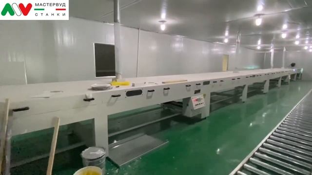 SENLIAN Линия покраски, сушки и шлифования деревянных дверей из мдф белой УФ грунтовкой смотреть онлайн
