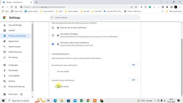 Chrome Settings Notifications | Chrome Settings Content Notifications