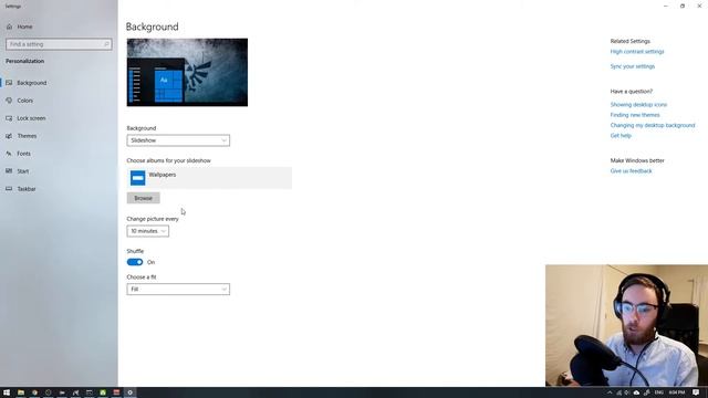 Change Background to Wallpaper Slide Show | Windows 10 Tpis & Tricks смотреть онлайн