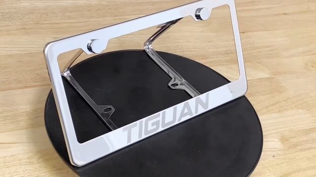 TIGUAN chrome customized license plate frame with metal caps #tiguan #vw #volkswagen #licenseframe смотреть онлайн