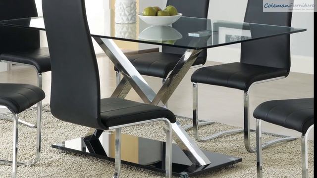 120 XY Black Chrome Dining Room Collection From Coaster Furniture смотреть онлайн