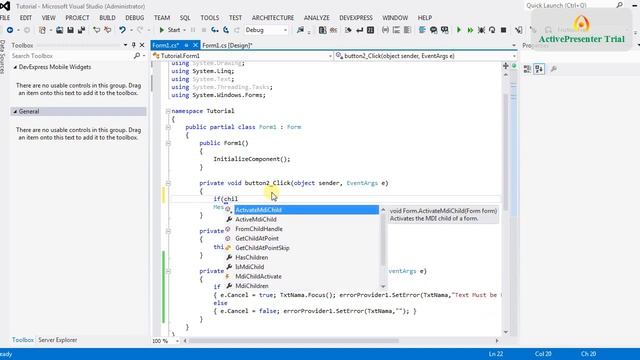 C# Validation Form With ErrorProvider (C# Form Validasi Dengan Mengunakan ErrorProvider) смотреть онлайн