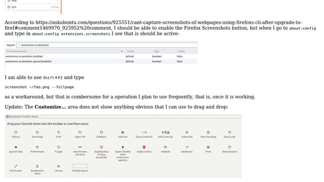 Ubuntu: How to enable Firefox Screenshots button on Firefox 61.0.1 on Ubuntu 18.04? смотреть онлайн