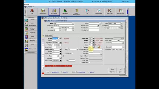 شرح كل ما يخص المكاتب الاماميه على برنامج اوبرا للفنادق | Opera System  Front Desk