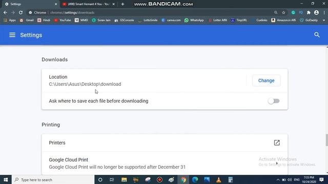 Chrome Download Settings | How To Change Path Of Download Media/Files in Chrome [Hindi] смотреть онлайн