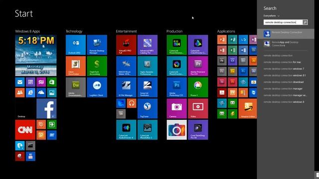 Windows 8 Remote Desktop смотреть онлайн
