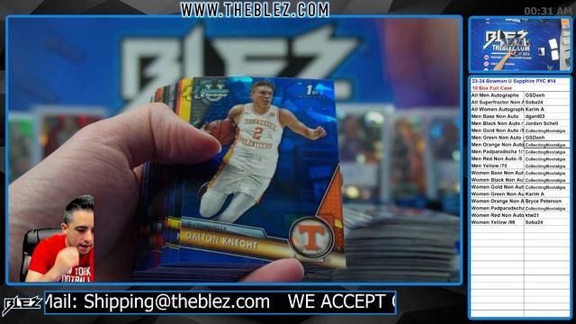2023 24 Bowman Chrome U Sapphire 10 Box Full Case Break #14 PICK Y OUR COLOR смотреть онлайн