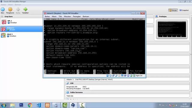 Konfigurasi DHCP Server debian 9 смотреть онлайн