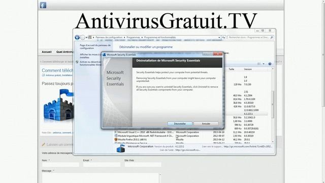 Comment désinstaller Microsoft Security Essentials смотреть онлайн