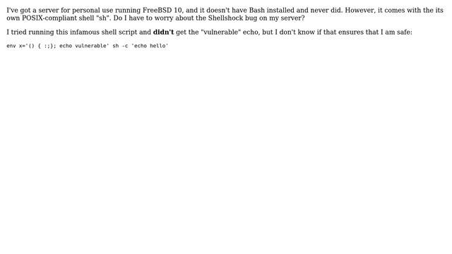Is FreeBSD's "sh" shell vulnerable to Shellshock? (2 Solutions!!) смотреть онлайн