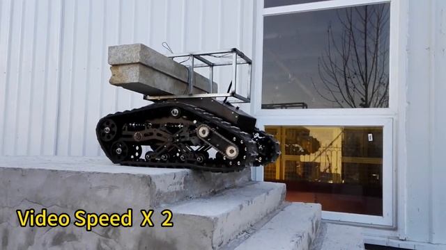 Heavy load climb stairs track mobile robotic platform SAFARI-880T смотреть онлайн