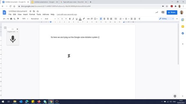 Using voice typing in Google Docs. смотреть онлайн