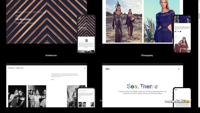 Portfolio HTML5 template SEA photography filterable columns portfolio Easy Create Website смотреть онлайн
