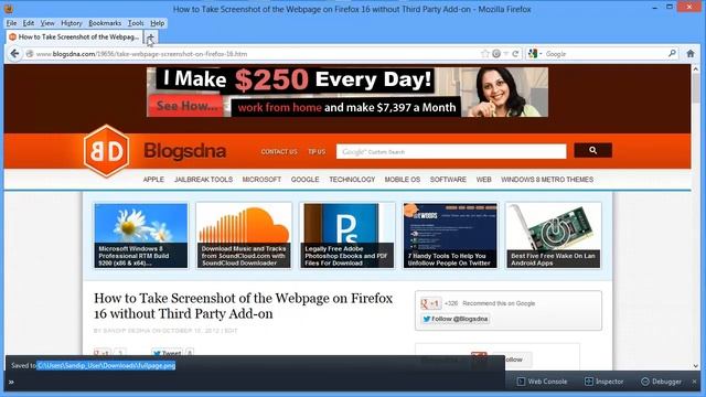 How to Take Screenshot of the Webpage on Firefox 16 смотреть онлайн