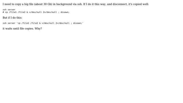 SSH - run command in background & disconnect смотреть онлайн