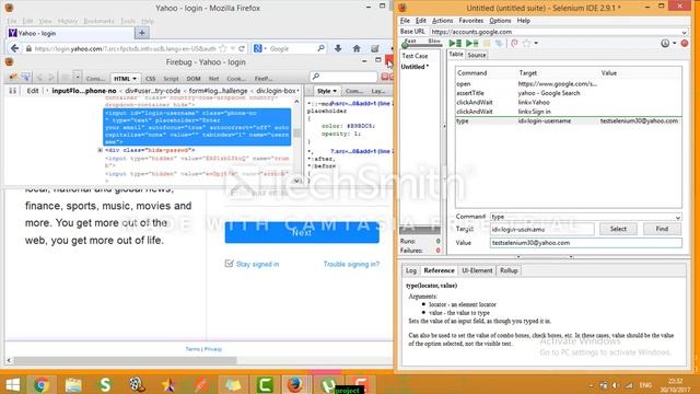 Yahoo login By Selenium IDE смотреть онлайн