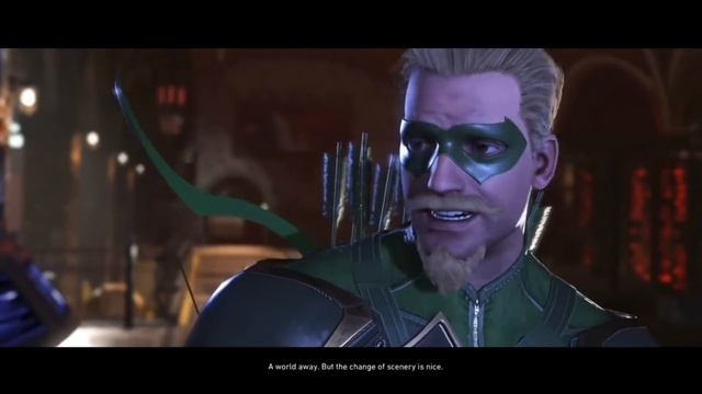 Injustice 2 Green Arrow & Black Canary meet Batman & Harley Quinn Batcave Scene 1080p HD Cinematic смотреть онлайн