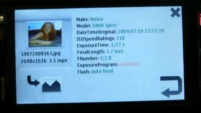 XpressEXIF on Nokia 5800 смотреть онлайн