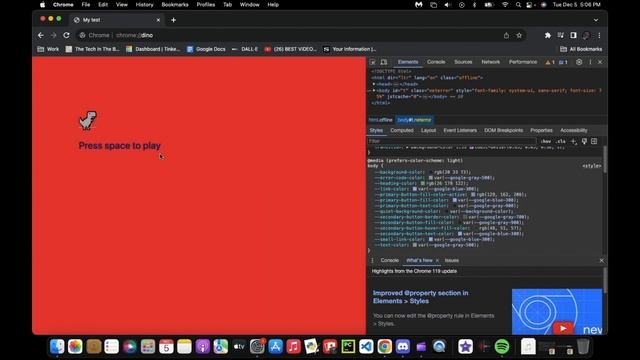Modify the chrome dino(colors, hacking, and more) #gaming #javascript смотреть онлайн