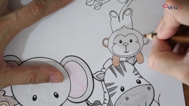 Lets Colour Animals for Kids and Children Coloring Page | wu23 смотреть онлайн