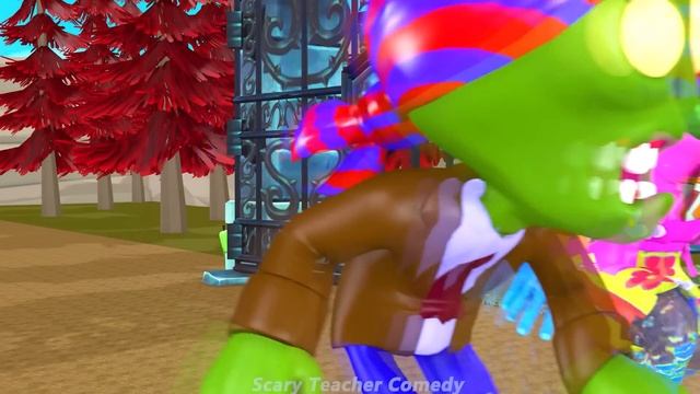 PoliceHulk Brave vs Giant Zombie Protect Nick and Smart Dog - Scary Teacher 3D Funny Story смотреть онлайн