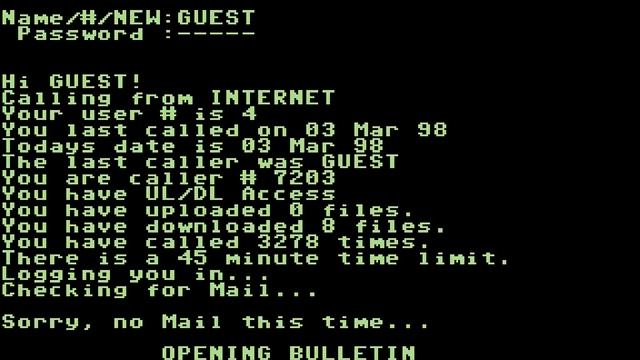 300 Baud connect to a Commodore 64 BBS (Jamming Signal) using Winvice + C64 term soft "Turbo Term" смотреть онлайн