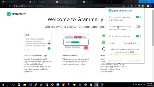 Grammarly | Improve writing skills | Google Chrome Extension | Free grammar and Plagiarism checker смотреть онлайн