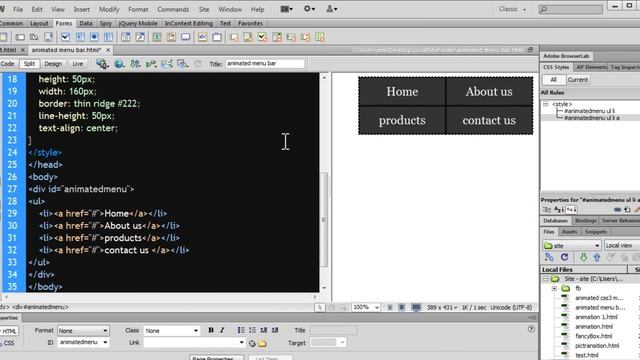Dreamweaver Tutorial | Animated Menu Bar, Part 2 смотреть онлайн