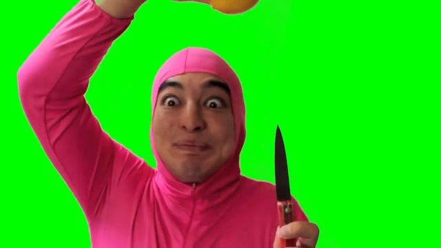 Pink Guy stabs a lemon (GREEN SCREEN) смотреть онлайн