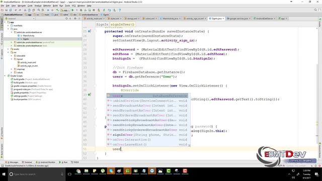 Android Studio Tutorial - Order Foods Part 8 (Server Side 1 - Create Main Screen , Sign In Func ) смотреть онлайн
