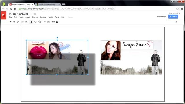 Google Drawings Part 1 Make a Collage with a Shadow смотреть онлайн