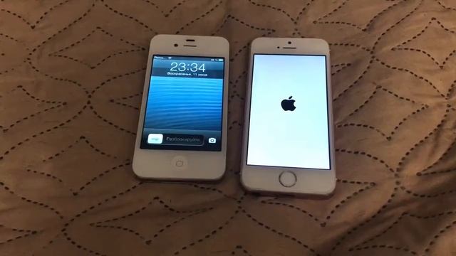 iOS 10 iPhone 5s против iOS 6 iPhone 4s смотреть онлайн