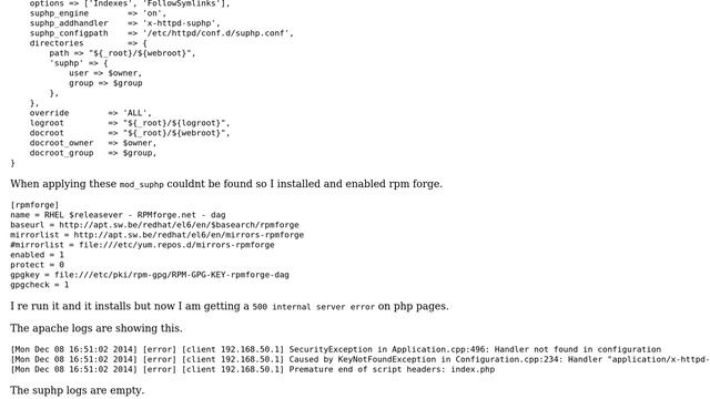 DevOps & SysAdmins: Setting up suPHP with puppetlabs/apache on centos 6.5 смотреть онлайн