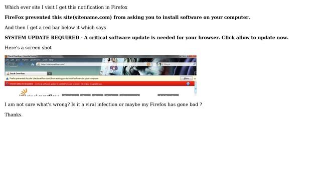 I get weird notification of software update in Firefox смотреть онлайн