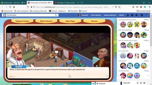 Homescapes na Facebooku — Mozilla Firefox 2021 04 16 16 19 02 смотреть онлайн