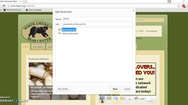 Chrome Add Bookmark Bar and Print Button смотреть онлайн